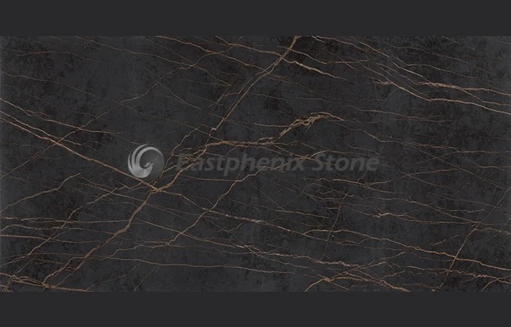Black Gold Vein Through‑Body Sintered Stone Slab