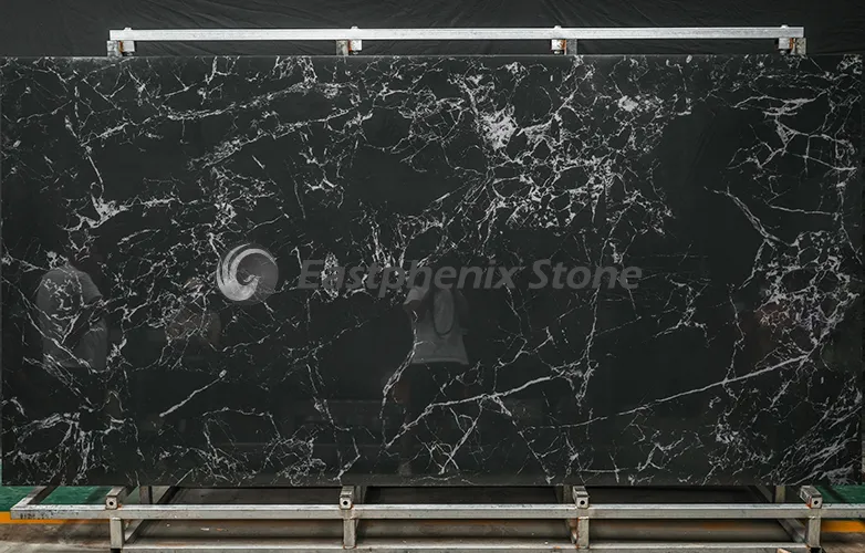 Modern Mooney Black Sintered Stone Slabs
